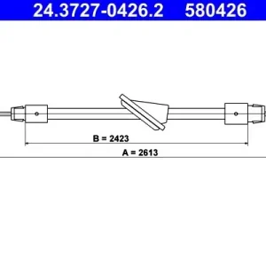 Cięgło, hamulec postojowy ATE 24.3727-0426.2 Premium