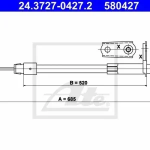 Cięgło, hamulec postojowy ATE 24.3727-0427.2 Kup teraz
