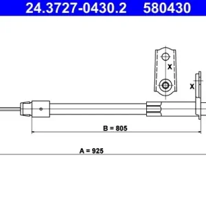 Zamów teraz Cięgło, hamulec postojowy ATE 24.3727-0430.2