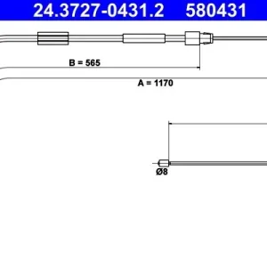 Cięgło, hamulec postojowy ATE 24.3727-0431.2 Wybór klientów