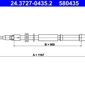 Cięgło, hamulec postojowy ATE 24.3727-0435.2 Sprawdź teraz