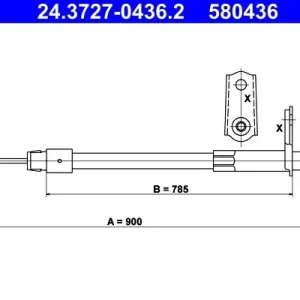 Cięgło, hamulec postojowy ATE 24.3727-0436.2 Ostatnie sztuki