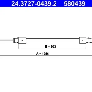 Cięgło, hamulec postojowy ATE 24.3727-0439.2 Szybka wysyłka