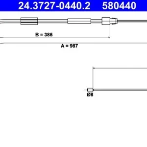Cięgło, hamulec postojowy ATE 24.3727-0440.2 Kup online