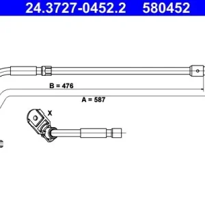 Cięgło, hamulec postojowy ATE 24.3727-0452.2 Nie przegap