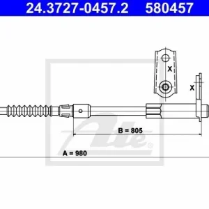 Cięgło, hamulec postojowy ATE 24.3727-0457.2 Najlepsza cena