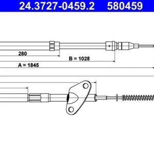 Cięgło, hamulec postojowy ATE 24.3727-0459.2 Hit sprzedaży