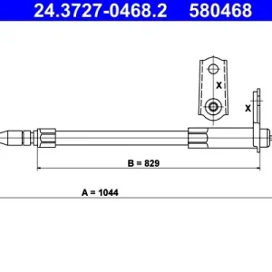 Cięgło, hamulec postojowy ATE 24.3727-0468.2 Szybka dostawa