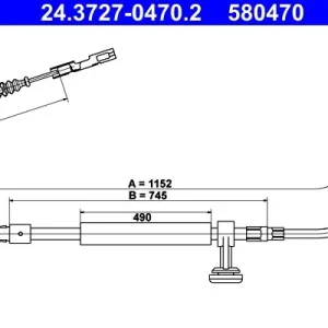 Cena promocyjna Cięgło, hamulec postojowy ATE 24.3727-0470.2