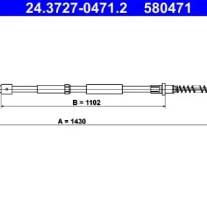 Cięgło, hamulec postojowy ATE 24.3727-0471.2 Najlepsza cena