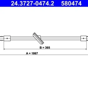 Cięgło, hamulec postojowy ATE 24.3727-0474.2 Szybka wysyłka