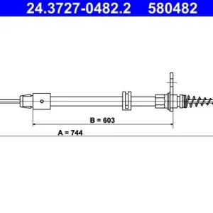 Cięgło, hamulec postojowy ATE 24.3727-0482.2 Dostępne od ręki