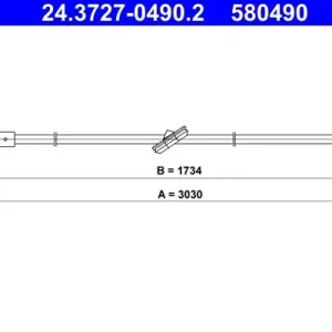 Cięgło, hamulec postojowy ATE 24.3727-0490.2 Darmowy zwrot
