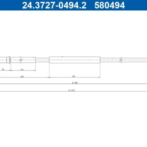 Cięgło, hamulec postojowy ATE 24.3727-0494.2 Cena promocyjna