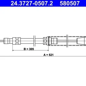 Cena promocyjna Cięgło, hamulec postojowy ATE 24.3727-0507.2