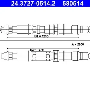 Cięgło, hamulec postojowy ATE 24.3727-0514.2 Bezpieczna płatność