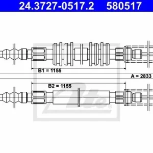 Cięgło, hamulec postojowy ATE 24.3727-0517.2 Najlepsza cena