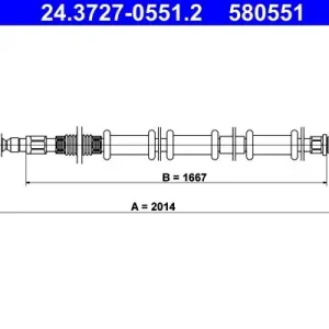Cięgło, hamulec postojowy ATE 24.3727-0551.2 Ograniczona ilość