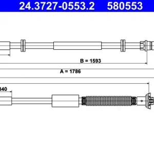Cięgło, hamulec postojowy ATE 24.3727-0553.2 Szybka dostawa