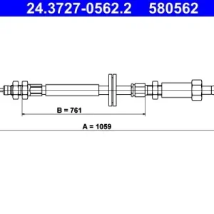Bestseller Cięgło, hamulec postojowy ATE 24.3727-0562.2