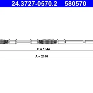 Bestseller Cięgło, hamulec postojowy ATE 24.3727-0570.2