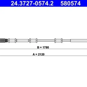 Cięgło, hamulec postojowy ATE 24.3727-0574.2 Popularny