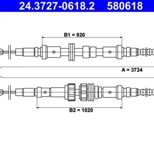 Cięgło, hamulec postojowy ATE 24.3727-0618.2 Szybka dostawa