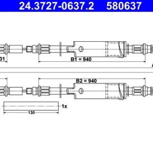 Bestseller Cięgło, hamulec postojowy ATE 24.3727-0637.2