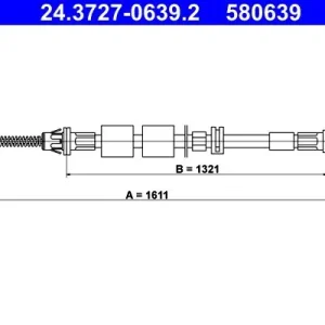Cięgło, hamulec postojowy ATE 24.3727-0639.2 Okazja