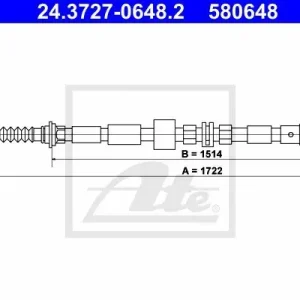 Cięgło, hamulec postojowy ATE 24.3727-0648.2 Rabat
