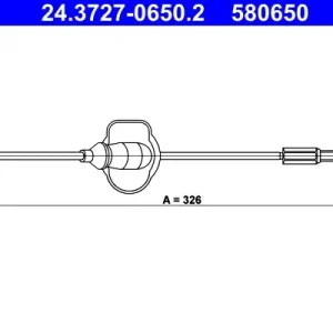 Cięgło, hamulec postojowy ATE 24.3727-0650.2 Obniżka ceny