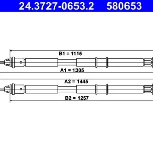 Cięgło, hamulec postojowy ATE 24.3727-0653.2 Szybka wysyłka