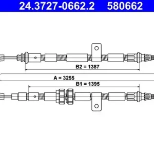 Cięgło, hamulec postojowy ATE 24.3727-0662.2 Dostępne od ręki