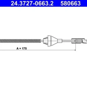 Cięgło, hamulec postojowy ATE 24.3727-0663.2 Zamów dziś