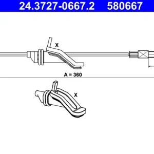 Cięgło, hamulec postojowy ATE 24.3727-0667.2 Cena promocyjna