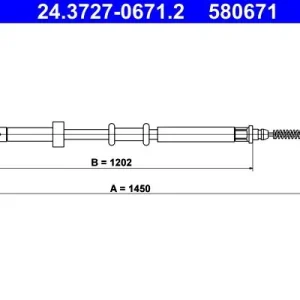 Cięgło, hamulec postojowy ATE 24.3727-0671.2 Sprawdź teraz