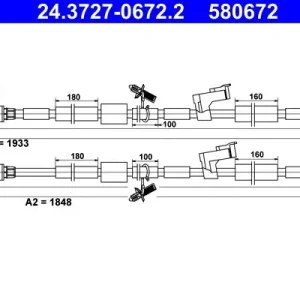Cięgło, hamulec postojowy ATE 24.3727-0672.2 Wyjątkowa oferta