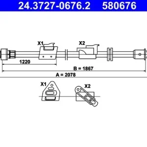 Cięgło, hamulec postojowy ATE 24.3727-0676.2 Szybka wysyłka