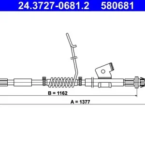 Cięgło, hamulec postojowy ATE 24.3727-0681.2 Kup teraz