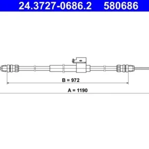Cięgło, hamulec postojowy ATE 24.3727-0686.2 Taniej