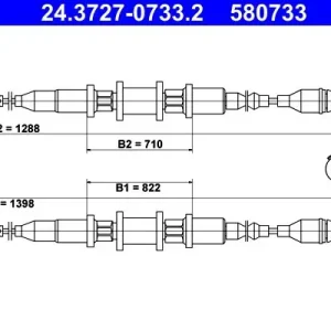 Zamów teraz Cięgło, hamulec postojowy ATE 24.3727-0733.2