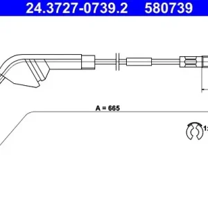 Cięgło, hamulec postojowy ATE 24.3727-0739.2 Wybór klientów