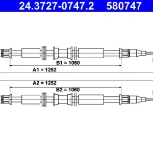 Cięgło, hamulec postojowy ATE 24.3727-0747.2 Kup teraz