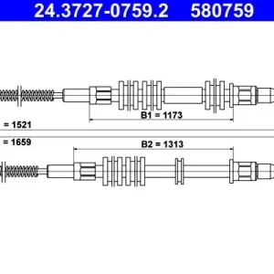Cięgło, hamulec postojowy ATE 24.3727-0759.2 Zamów dziś