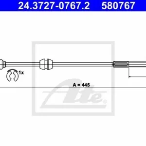 Cięgło, hamulec postojowy ATE 24.3727-0767.2 Bezpieczne zakupy