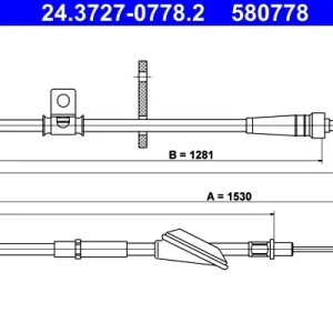 Cena promocyjna Cięgło, hamulec postojowy ATE 24.3727-0778.2
