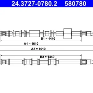 Cięgło, hamulec postojowy ATE 24.3727-0780.2 Rabat