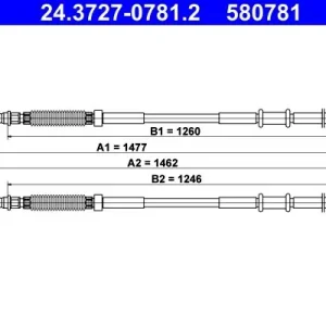 Cięgło, hamulec postojowy ATE 24.3727-0781.2 Popularny