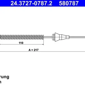 Cięgło, hamulec postojowy ATE 24.3727-0787.2 Ostatnie sztuki
