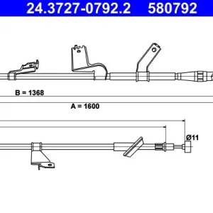 Cięgło, hamulec postojowy ATE 24.3727-0792.2 Tylko dziś